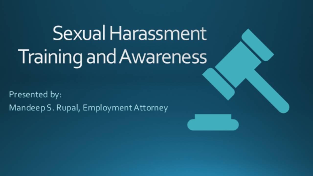 Sexual Harassment Training And Awareness Foasc